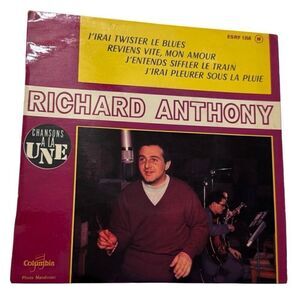 Richard Anthony Vinyl 45 RPM EP J'irai Twister Le Blues - Columbia 1358 M Rèduit